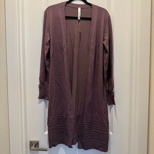 Pina Rossi Purple Open Cardigan in large
